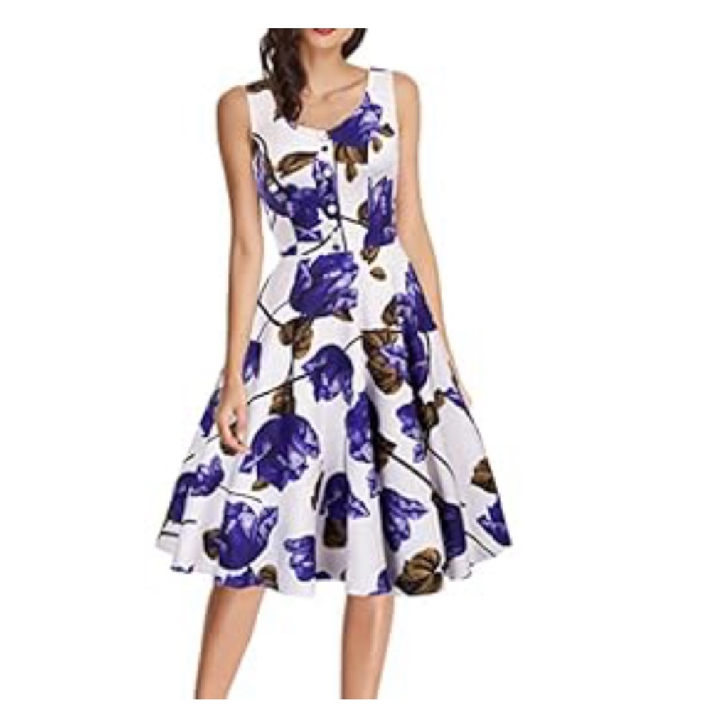 Belle Poque Floral Summer Wedding Vintage Retro Style dress
